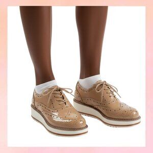 Madden Girl G-Ritz Nude Pink Oxford Laced Shoe Size 10